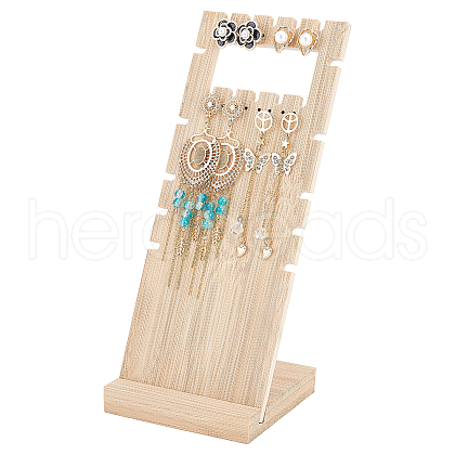 16-Hole 2-Row Wood Jewelry Display Stands EDIS-WH0016-007B-1