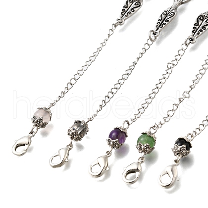 Natural Gemstone Dowsing Pendulums G-M447-03ASP-1