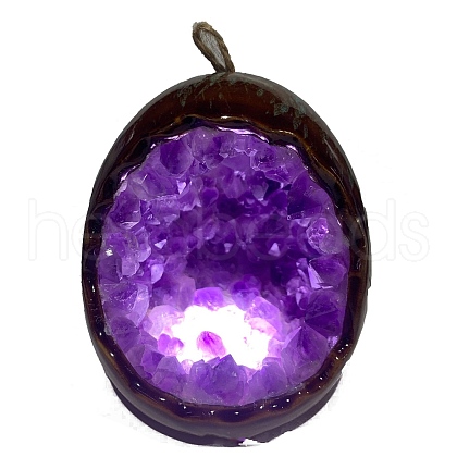 Dragon Egg Amethyst Hanging Lamp DJEW-PW0014-04A-1