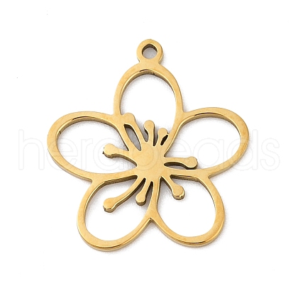 5Pcs 201 Stainless Steel Pendants STAS-K299-03C-G-1