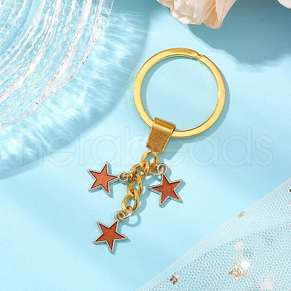 Alloy Enamel Star Keychain KEYC-JKC01084-02-1