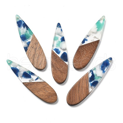Resin and Walnut Pendants FIND-R051-14E-1
