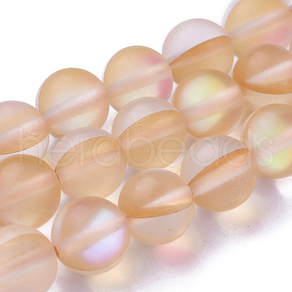 Synthetic Moonstone Beads Strands G-F142-8mm-13-1