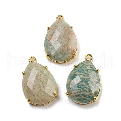 Natural Amazonite Pendants G-M431-10G-11-1