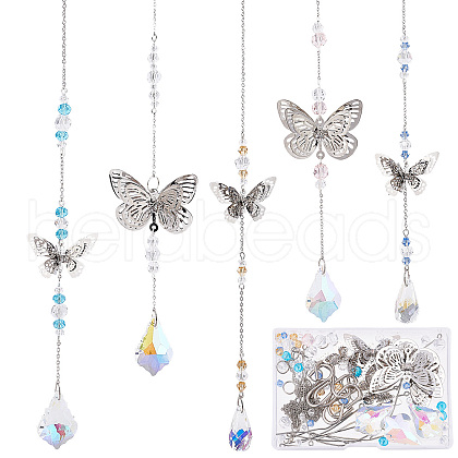 SUNNYCLUE Butterfly Suncatcher Making Kit for Hanging Pendant Ornament DIY-SC0020-49-1