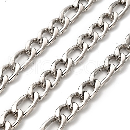 201 Stainless Steel Figaro Chains CHS-A016-70P-A-1