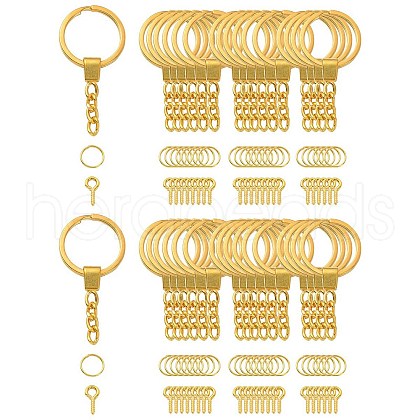 10Pcs Iron Split Key Rings IFIN-YW0003-37G-1