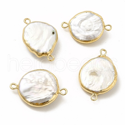 Baroque Natural Keshi Pearl Connector Charms PEAR-P004-15KCG-1