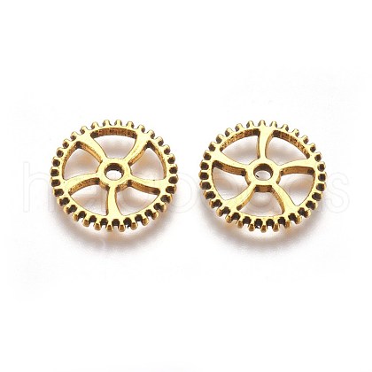 Tibetan Style Alloy Gear Pendants TIBEP-S283-AG-LF-1