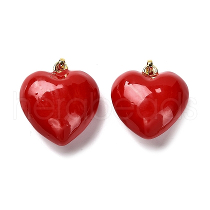Brass Enamel Pendants KK-M324-06B-G02-1