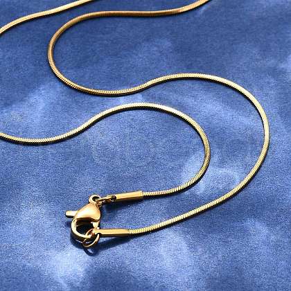 Ion Plating(IP) 304 Stainless Steel Snake Chain Necklaces NJEW-F112-31-1