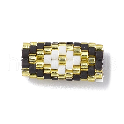 Handmade Glass Seed Beaded European Beads PALLOY-MZ00694-04-1