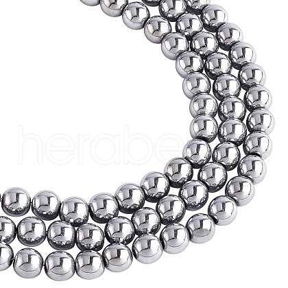 Olycraft 3 Strands Non-magnetic Synthetic Hematite Beads Strands G-OC0002-22-1
