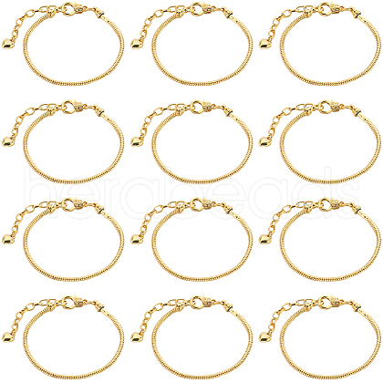 SOFPLATE 14Pcs Brass European Style Bracelet Making MAK-SP0001-02-1
