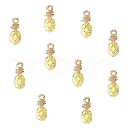 10Pcs Brass Enamel Pendants KK-SZ0005-65-1