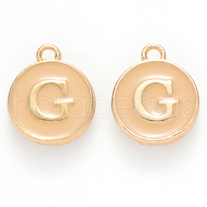 Golden Plated Alloy Enamel Charms ENAM-S118-06G-1