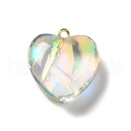 Transparent Resin Pendants RESI-F035-02A-1