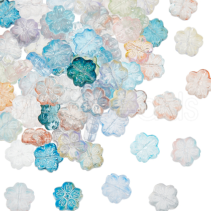 SOFPLATE 100Pcs Transparent Normal Glass Beads GLAA-SP0001-16-1