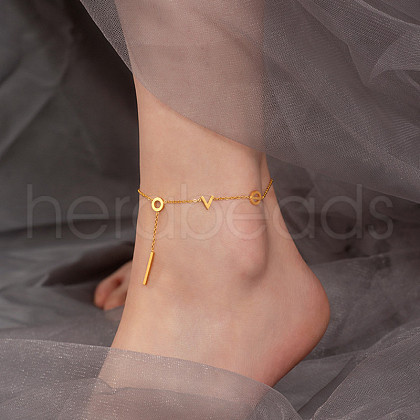 Stainless Steel Charm Anklets for Women WG18C2B-42-1