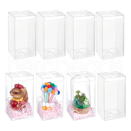 Transparent PET Tea Storage Boxes CON-WH0106-08A-1