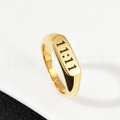 304 Stainless Steel Plain Band Finger Rings RJEW-P152-01G-1