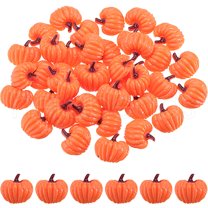 SUNNYCLUE 80Pcs Autumn Opaque Resin Decoden Cabochons RESI-SC0003-53-1