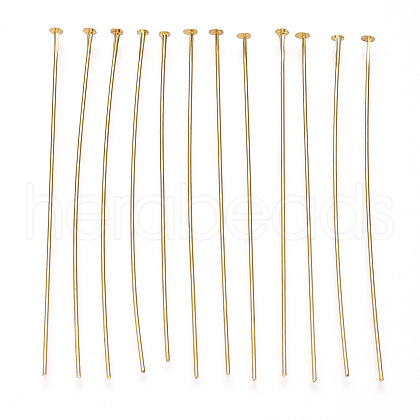 Brass Flat Head Pins KK-G331-11-0.7x63-1
