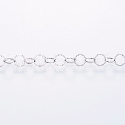 Tarnish Resistant Handmade 304 Stainless Steel Cable Chains STAS-G038-14P-1