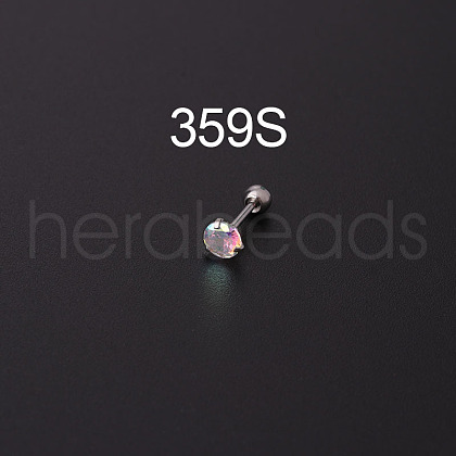 316L Surgical Stainless Steel Micro Pave Cubic Zirconia WGE6C84-07-1
