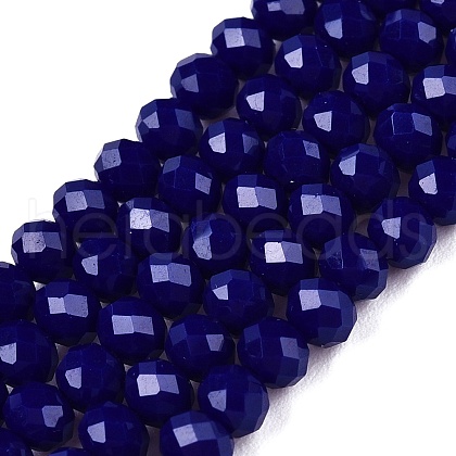 Opaque Solid Color Imitation Jade Glass Beads Strands EGLA-A044-P3mm-D07-1