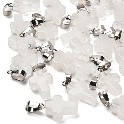 Natural Quartz Crystal Pendants G-Z067-04P-07-1