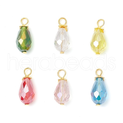 Electroplate Glass Pendants PALLOY-JF03956-02-1