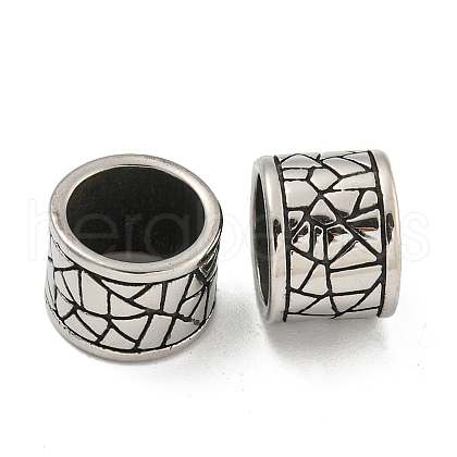 316 Surgical Stainless Steel Large Hole Beads STAS-Q326-09AS-06-1