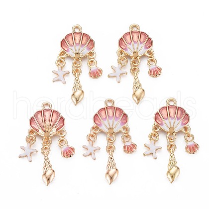 Alloy Enamel Pendants X-ENAM-S126-118C-NR-1