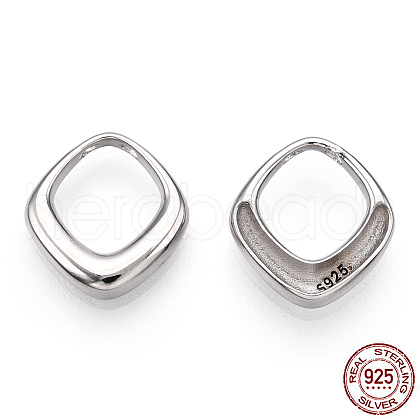 Rhodium Plated 925 Sterling Silver Charms STER-T004-69P-1