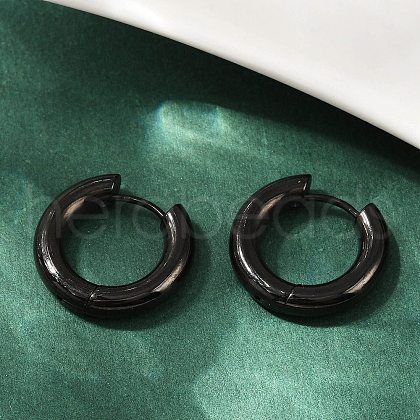 202 Stainless Steel Polishing Hoop Earrings EJEW-M106-02EB-02-1