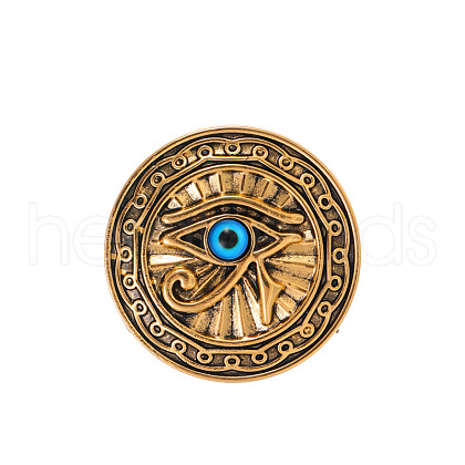 Eye of Ra Alloy & Plastic Brooch Pin JEWB-Z031-07AG-1