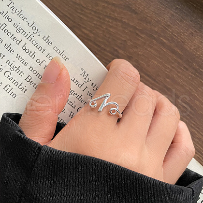 S925 Stainless Steel Cuff Rings for Women FS-WG79458-10-1