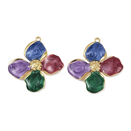 304 Stainless Steel Enamel Pendants STAS-L290-13G-1