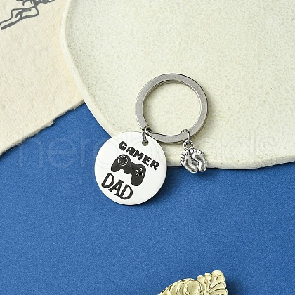 Alloy & 201 Stainless Steel Keychain KEYC-YW00102-08-1
