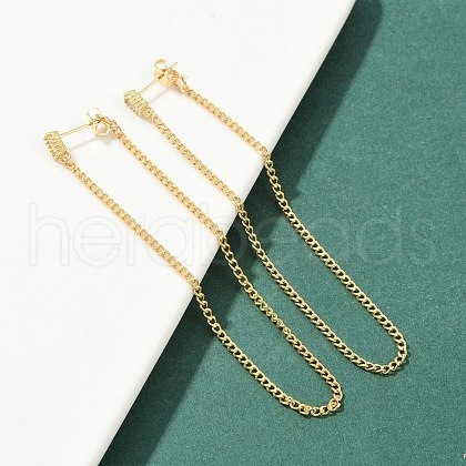Long Chain Tassel Dangle Stud Earrings for Girl Women ZIRC-C025-23G-1