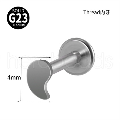 G23 Titanium 17 Gauge Internally Threaded Labrets WGEEA58-20-1