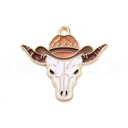 Western Cowboy Theme Alloy Enamel Pendants FIND-V001-04G-03-1