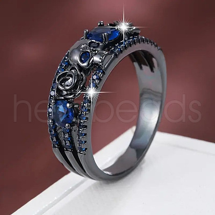 Alloy & Rhinestone Finger Rings FS-WG4F886-04-1