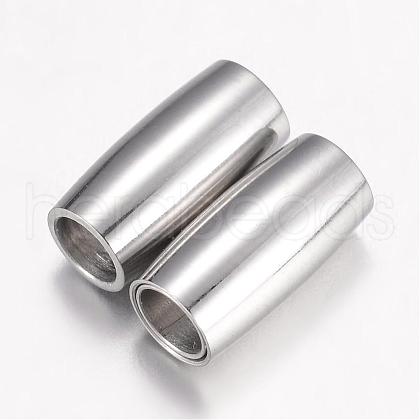 Tarnish Resistant 304 Stainless Steel Magnetic Clasps with Glue-in Ends STAS-G071-44P-1