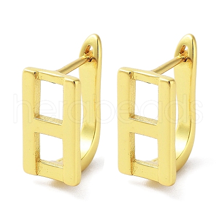 Brass Letter Stud Earrings for Women EJEW-A038-01H-G-1