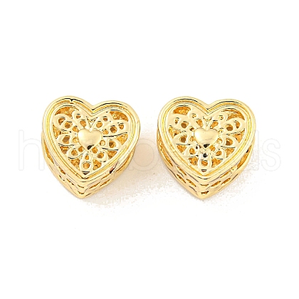 Valentine's Day Rack Plating Alloy European Beads FIND-B034-24G-1