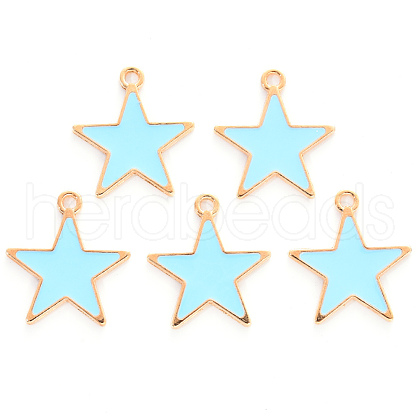 Alloy Enamel Pendants ENAM-R059-01A-RS-1
