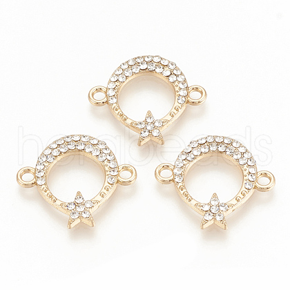 Alloy Rhinestone Links connectors X-ALRI-Q235-009G-1
