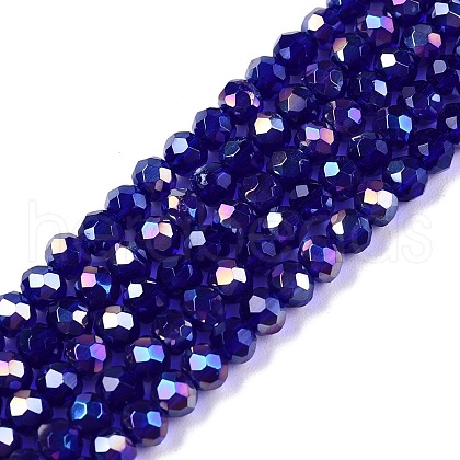 Electroplate Glass Beads Strands EGLA-A044-T3mm-B06-1